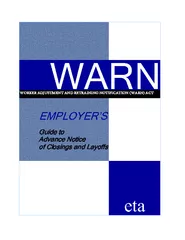 WORKER ADJUSTMENT AND RETRAINING NOTIFICATION (WARN) ACT