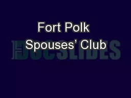 Fort Polk Spouses’ Club