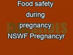 Food safety during pregnancy NSWF Pregnancyr