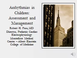 Arrhythmias in Children: