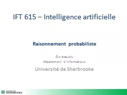 IFT 615 – Intelligence artificielle