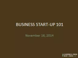 BUSINESS START-UP 101