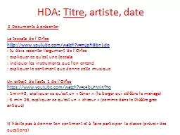 HDA: