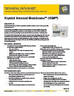 Kryton, Krystol and KIM are trademarks of Kryton International Inc. 