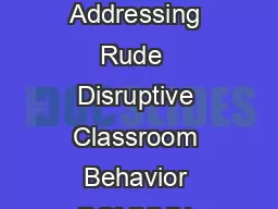 KDWVDURIHVVRUWRGR Tips for Addressing Rude  Disruptive Classroom Behavior BGMKHN BrhnaZookqikbgZaZeegbgblbiebgZkrlbmnZmbhgrhnZkghmZehghkbgmh