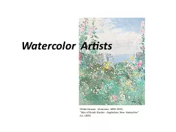 Watercolor  Artists