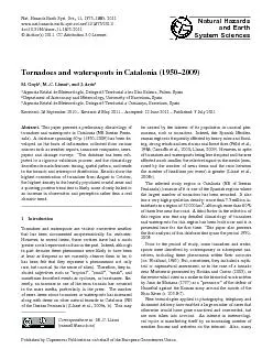 1876M.Gayaetal.:TornadosandwaterpsoutsinCatalonia(1950–2009)
...