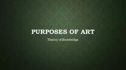 Purposes of Art