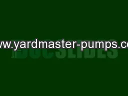 www.yardmaster-pumps.com