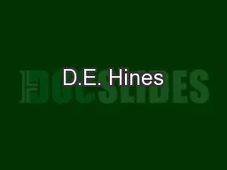 D.E. Hines