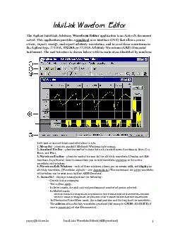 The Agilent IntuiLink Arbitrary Waveform Editor application is an Acti