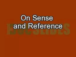 On Sense and Reference