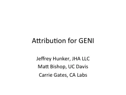 Attribution for GENI
