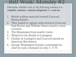 Bell Work: Monday #2