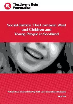 Social Justice, The Common Weal Young People in ScotlandProf John Davi