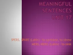Meaningful Sentences