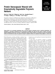 ProteinNanocapsuleWeavedwithEnzymaticallyDegradablePolymericZhenGu,Min