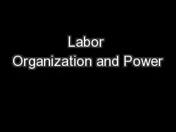 Labor Organization and Power