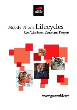 Mobile Phone Lifecycles Use Takeback Reuse and Recycle www