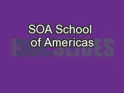 SOA School of Americas
