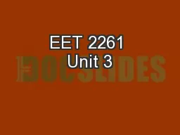 EET 2261 Unit 3