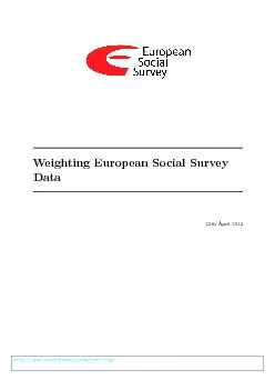 WeightingEuropeanSocialSurveyData