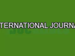 INTERNATIONAL JOURNAL