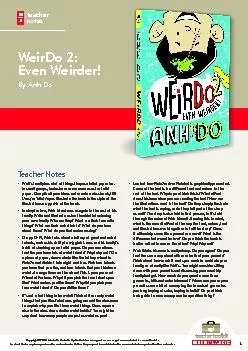 WeirDo 2: Even Weirder!By Anh Doteacher notes