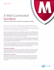 A Well-Connected SandboxEnsure the success of your advanced threat def