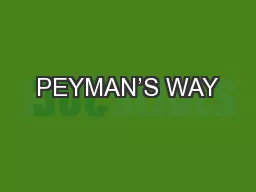 PEYMAN’S WAY