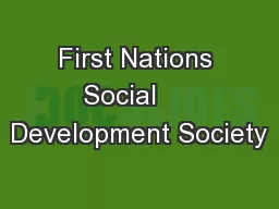 First Nations Social     Development Society