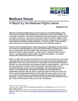 September 2011Medicare is a federal program that is well-loved by an o