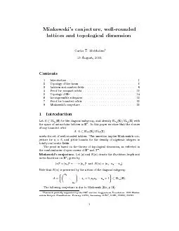 Minkowski'sconjecture,well-roundedlatticesandtopologicaldimensionCurti