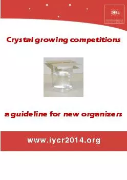 A major objective of the International Year of Crystallography is the establishment of