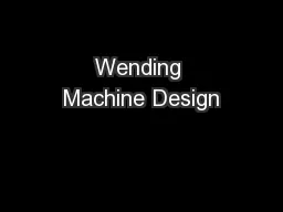 Wending Machine Design