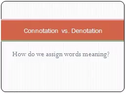 How do we assign words meaning?