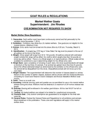 GOAT RULES & REGULATIONS