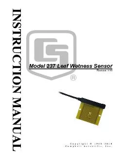 Model 237 Leaf Wetness Sensor