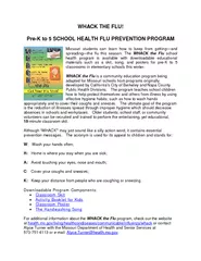 WHACK THE FLU!PreK to 5SCHOOL HEALTH FLU PREVENTION PROGRAMMissouri st