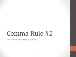 Comma Rule #2