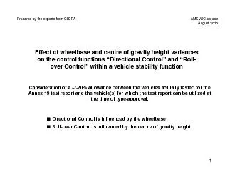 Effect of wheelbase and centre of gravity height variances on the cont