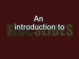 An introduction to