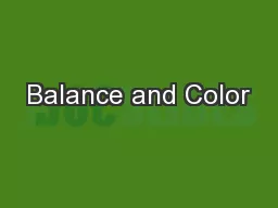 Balance and Color