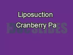 Liposuction Cranberry Pa
