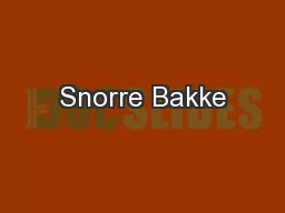 Snorre Bakke
