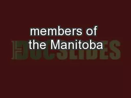 members of the Manitoba
