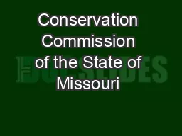 Conservation Commission of the State of Missouri 
