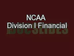 NCAA Division I Financial