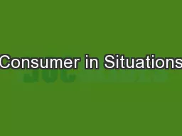 Consumer in Situations