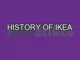 HISTORY OF IKEA